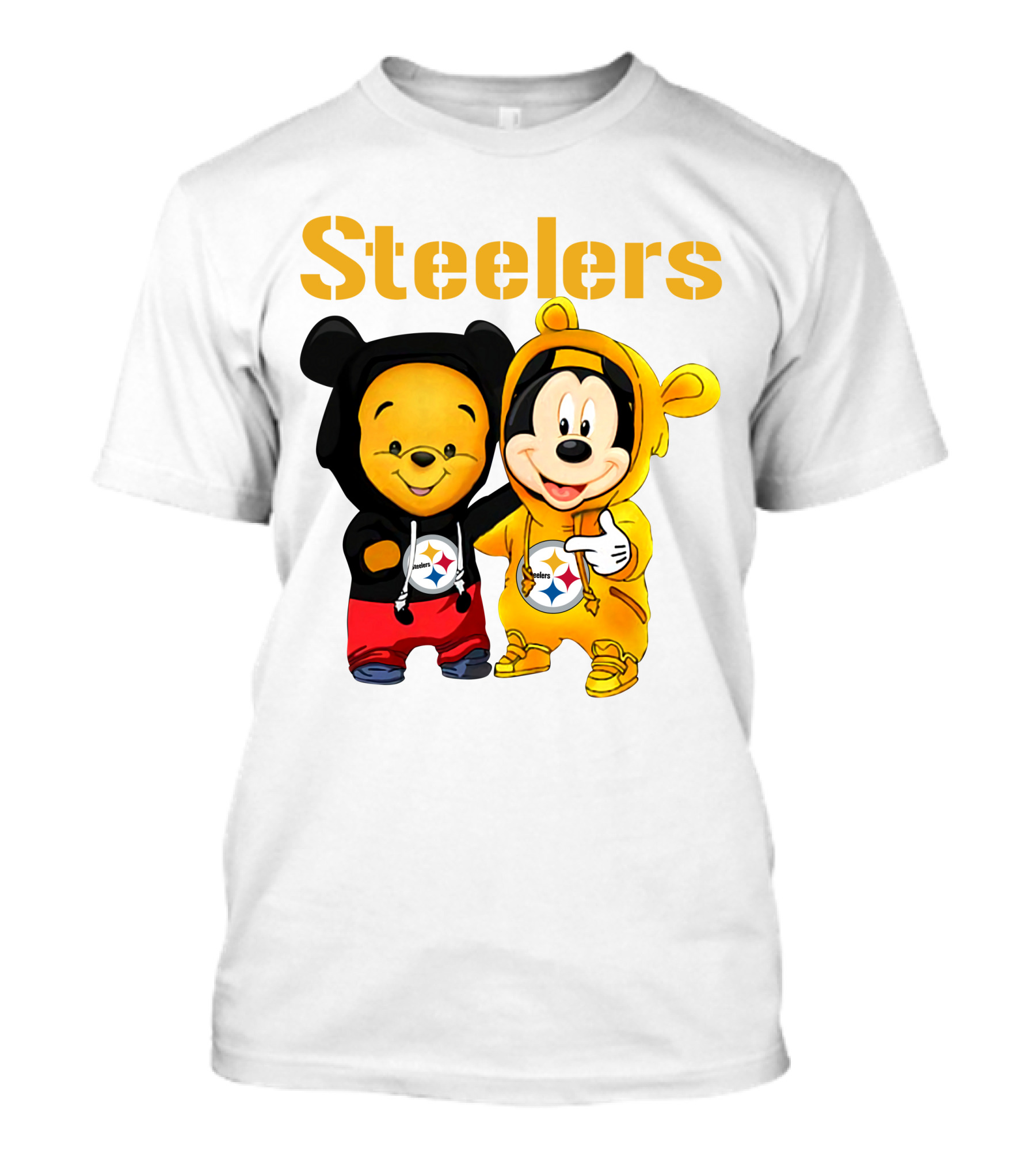 Steelers Pooh Mickey T-Shirt