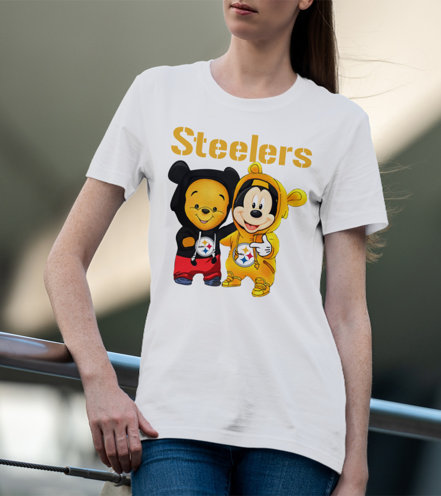 Steelers Pooh Mickey T-Shirt