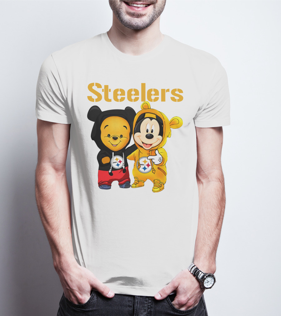 Steelers Pooh Mickey T-Shirt