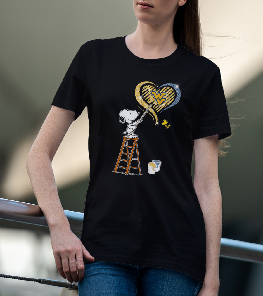 Snoopy Painting West Virginia Heart-Logo Art With Effects T-Shirt