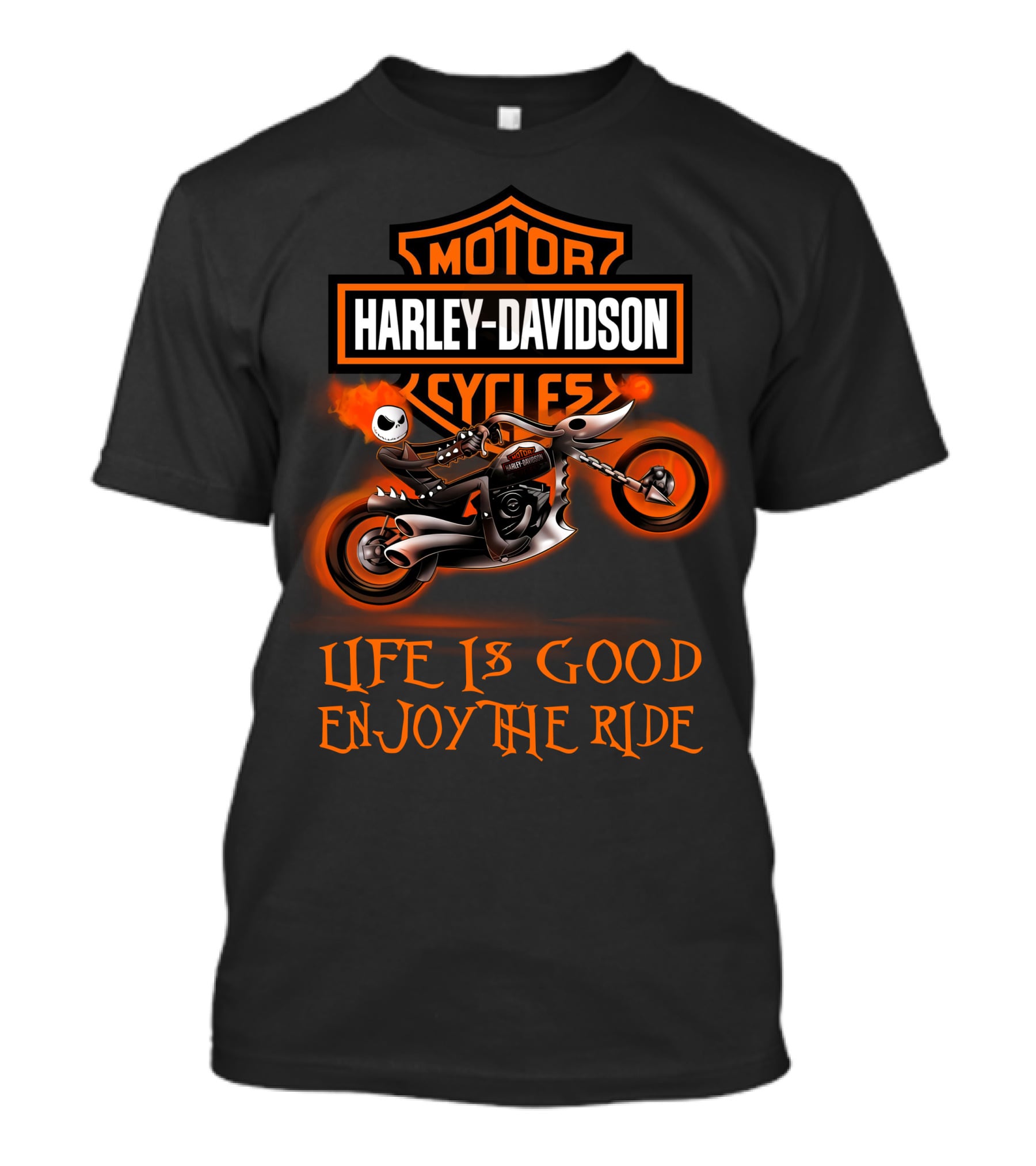 Harley Davidson Motorcycles Life Is Good Enjoy The Ride Jack O'lantern T-Shirt