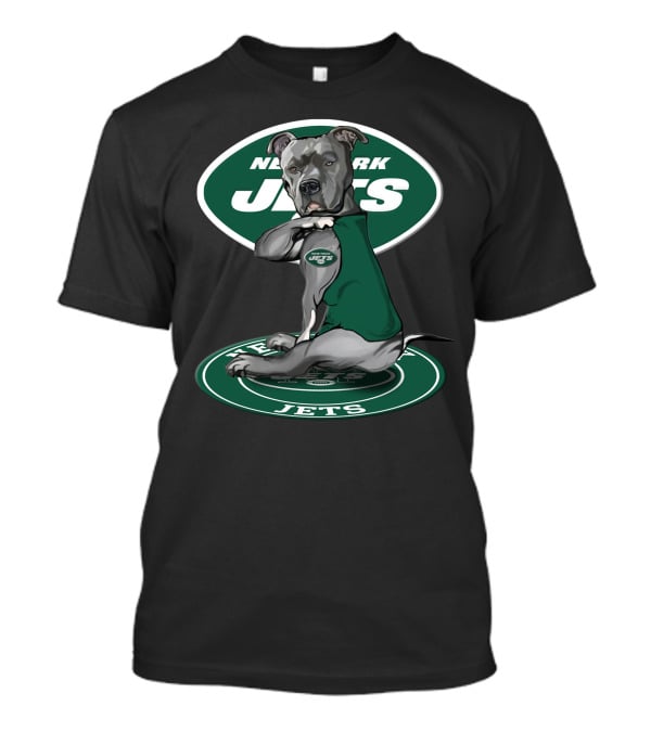 New York Jets Dog Mascot In Team Outfit T-Shirt