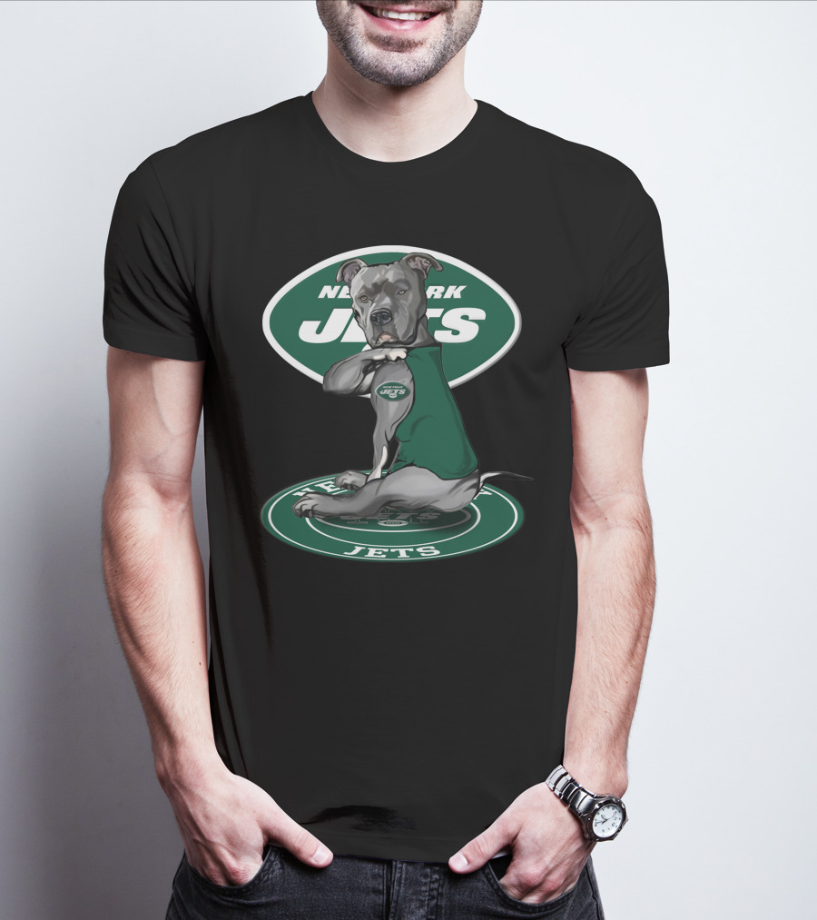 New York Jets Dog Mascot In Team Outfit T-Shirt