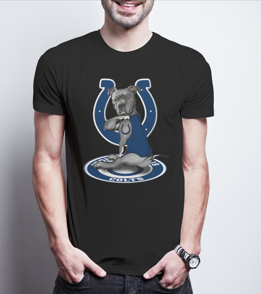 Indianapolis Colts Blue Dog Mascot T-Shirt