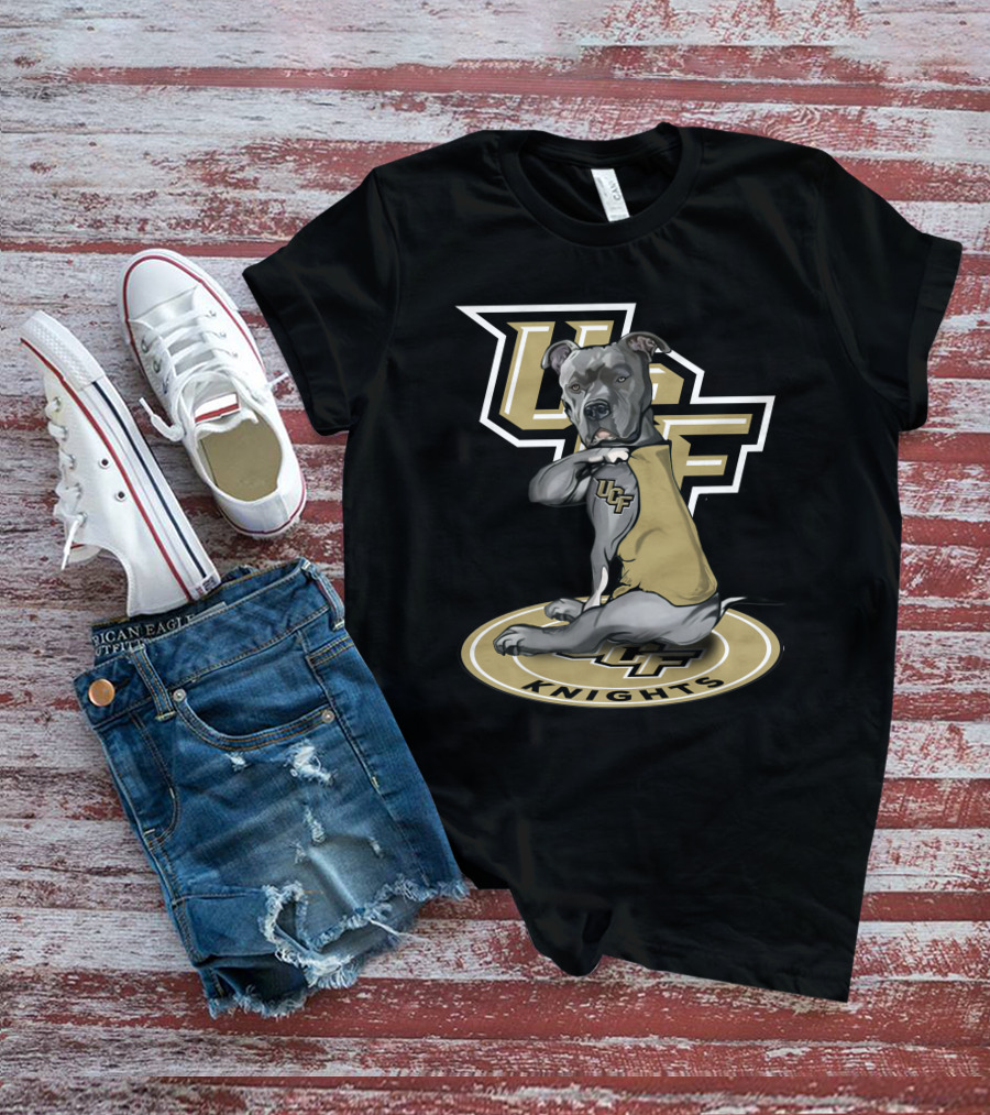 Ucf Knights Mascot Dog With Ucf T-Shirt