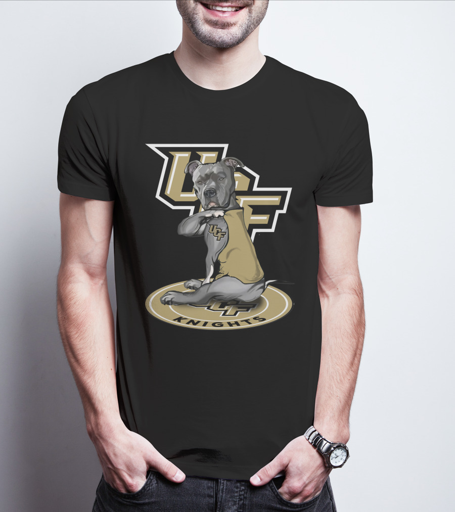 Ucf Knights Mascot Dog With Ucf T-Shirt