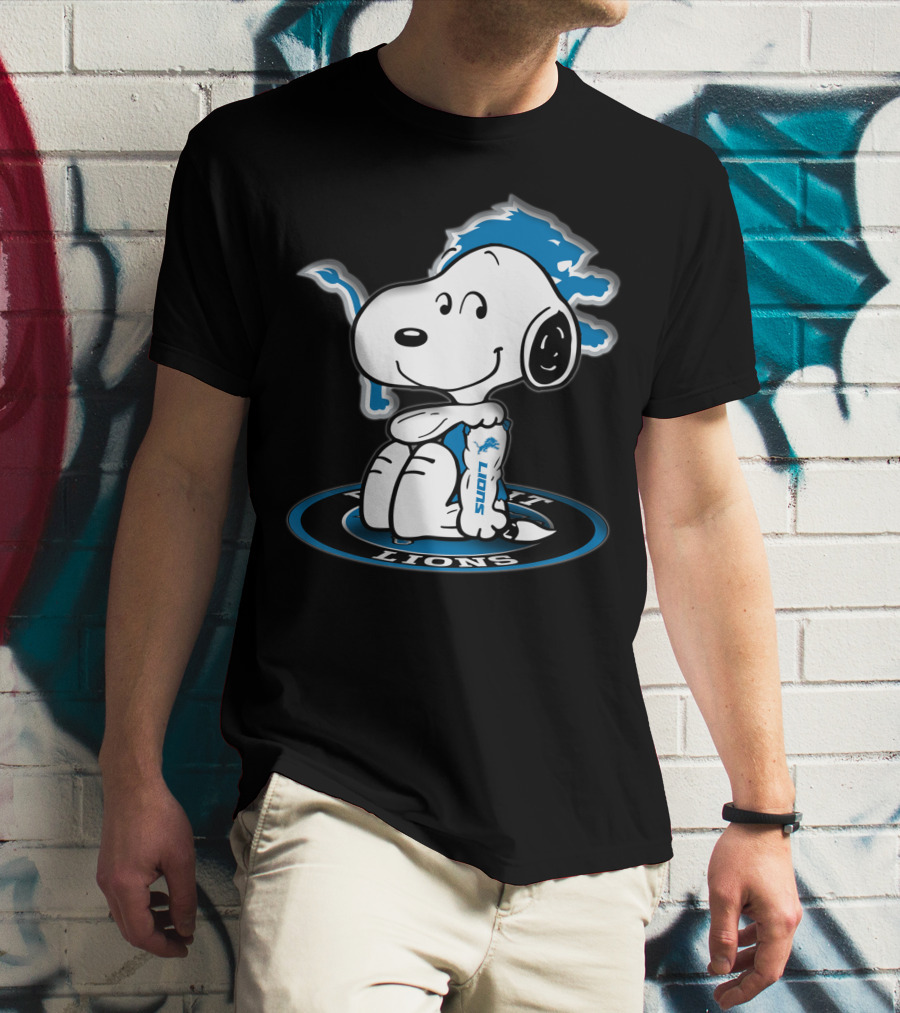 Snoopy Detroit Lions Football Peanuts Nfl Team T-Shirt