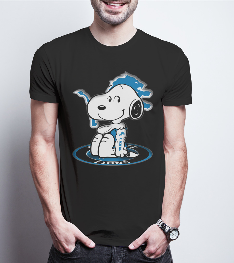 Snoopy Detroit Lions Football Peanuts Nfl Team T-Shirt