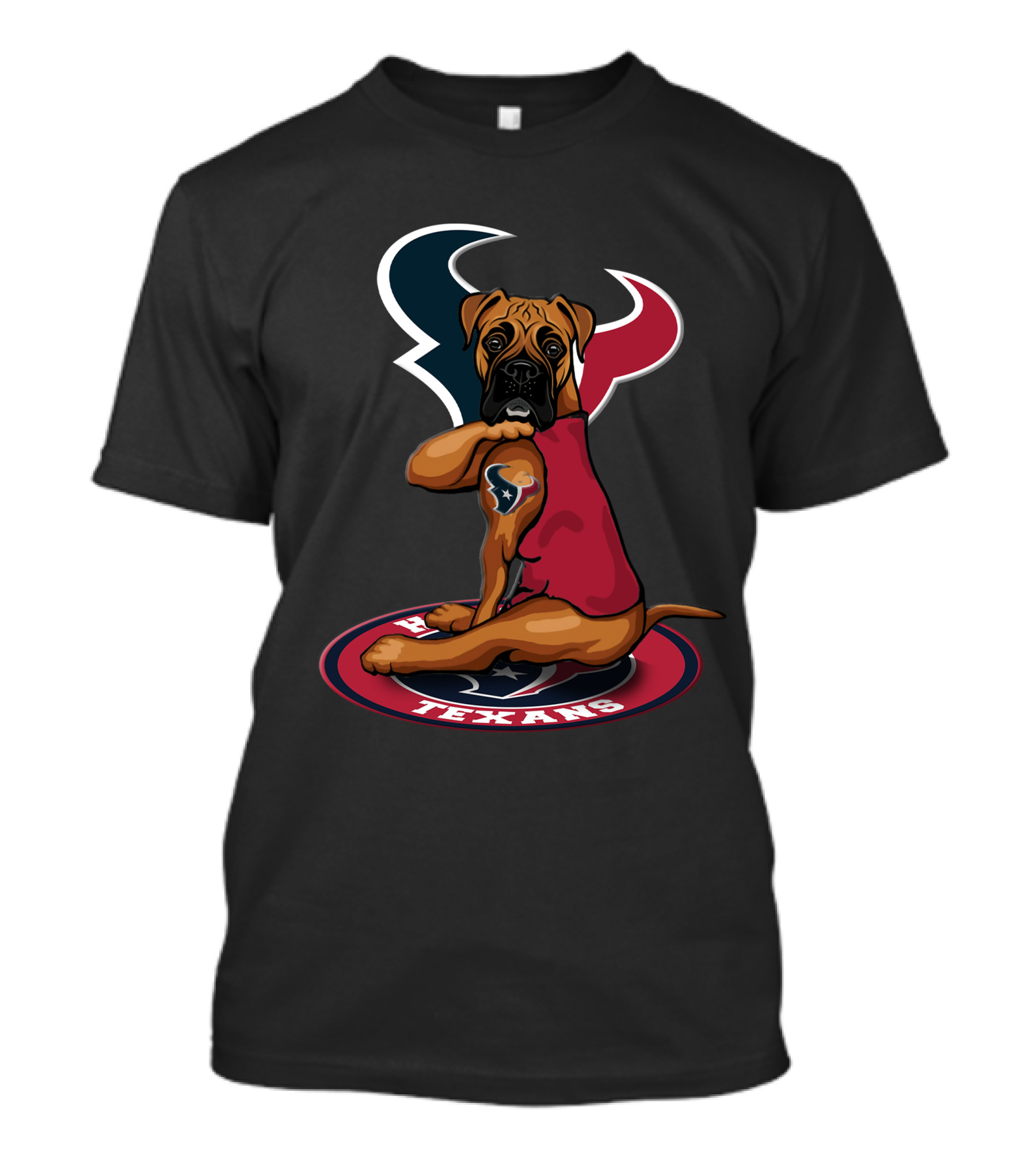 Houston Texans Boxer Dog T-Shirt