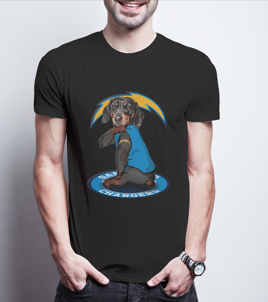 San Diego Chargers Dachshund Dog T-Shirt