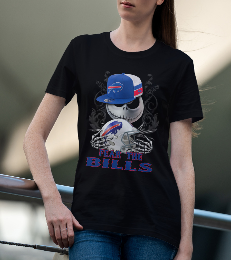 Fear The Bills Buffalo Bills Skull And Helmet T-Shirt