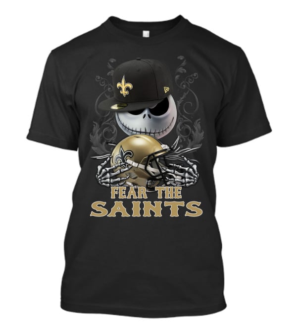 Fear The Saints New Orleans Saints Football Skeleton T-Shirt
