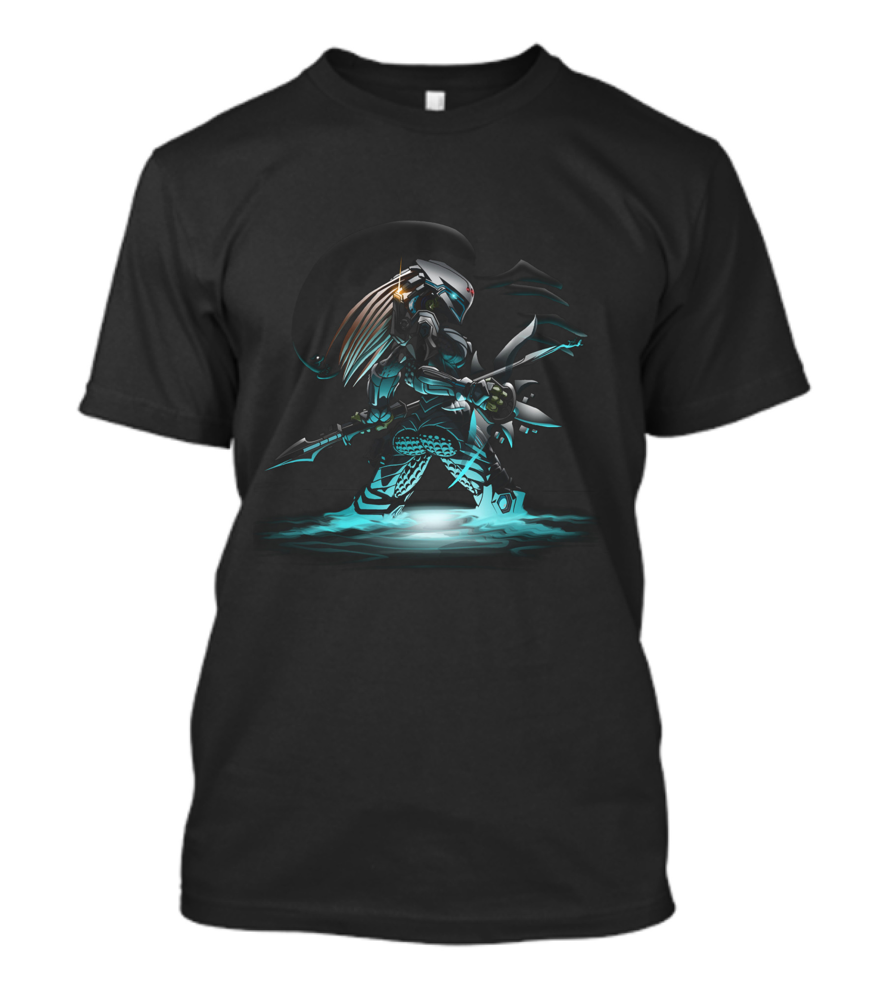 Predator Warrior Alien Hunter In Water Scene T-Shirt