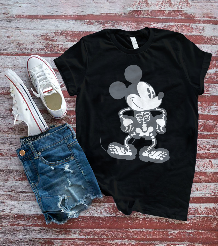 Mickey Mouse Skeleton Halloween T-Shirt
