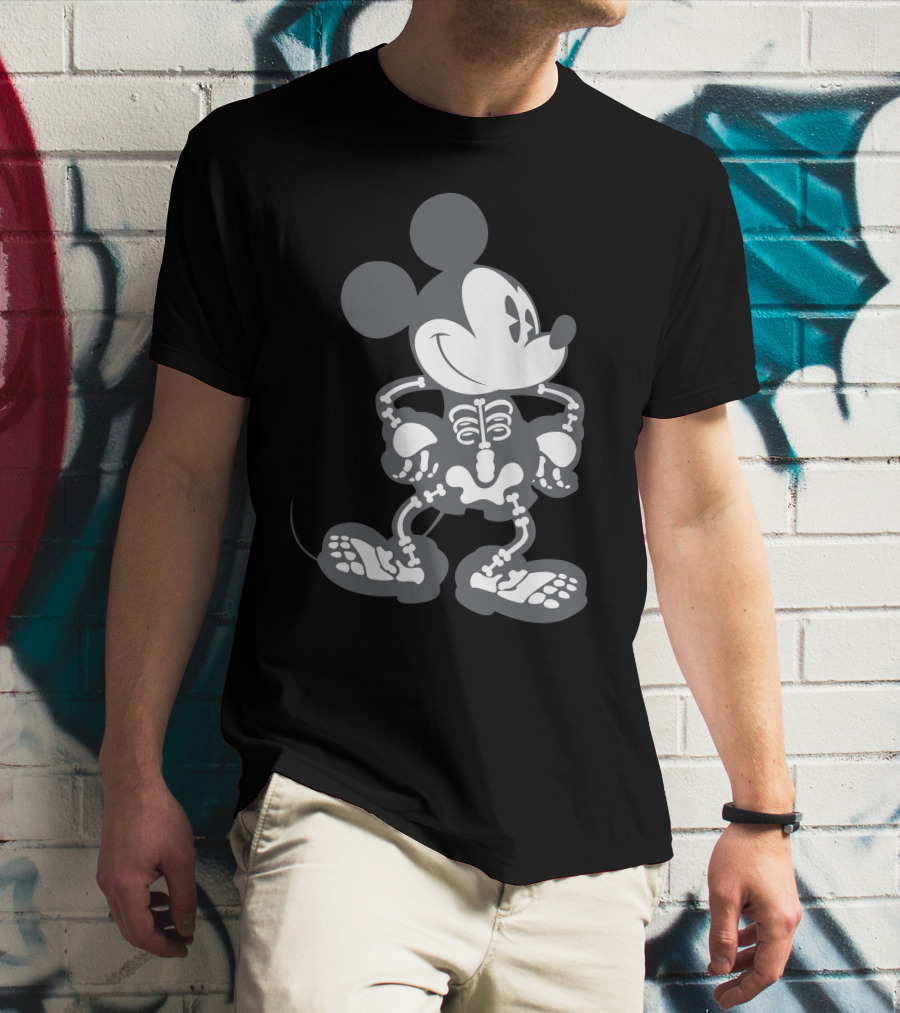 Mickey Mouse Skeleton Halloween T-Shirt