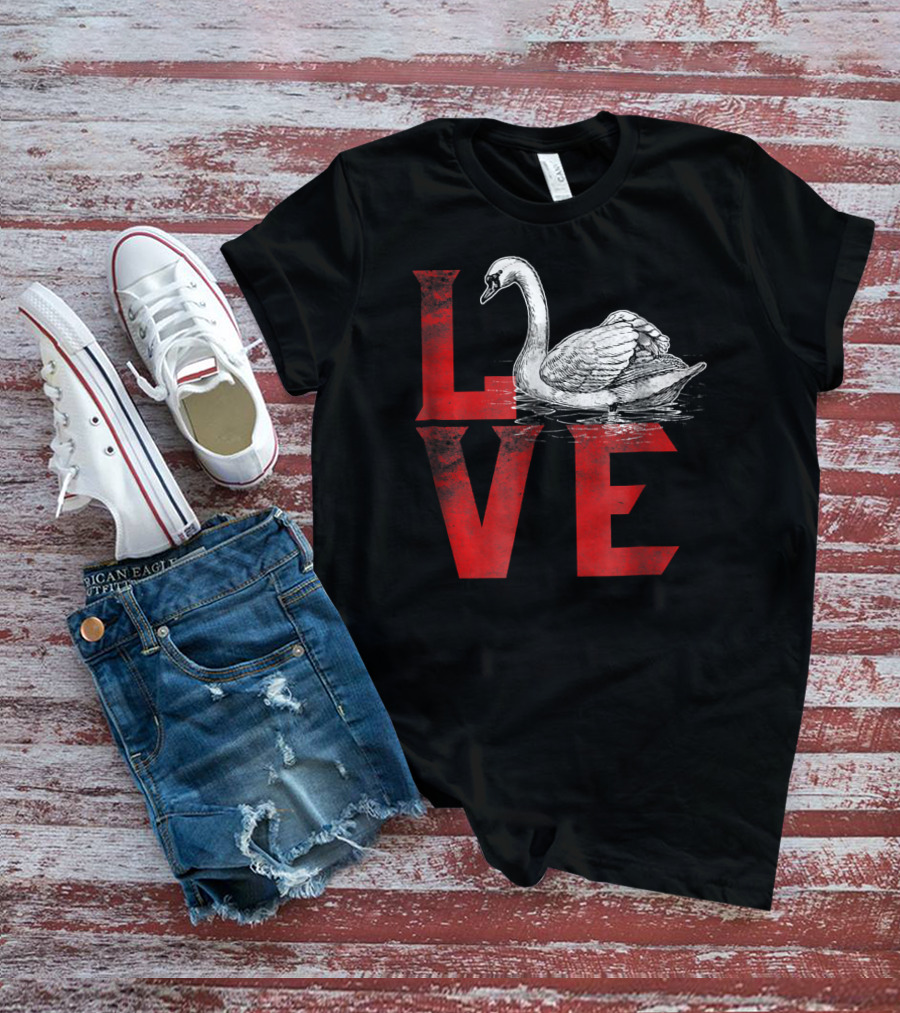Love Swans Cute Waterbird Wild T-Shirt