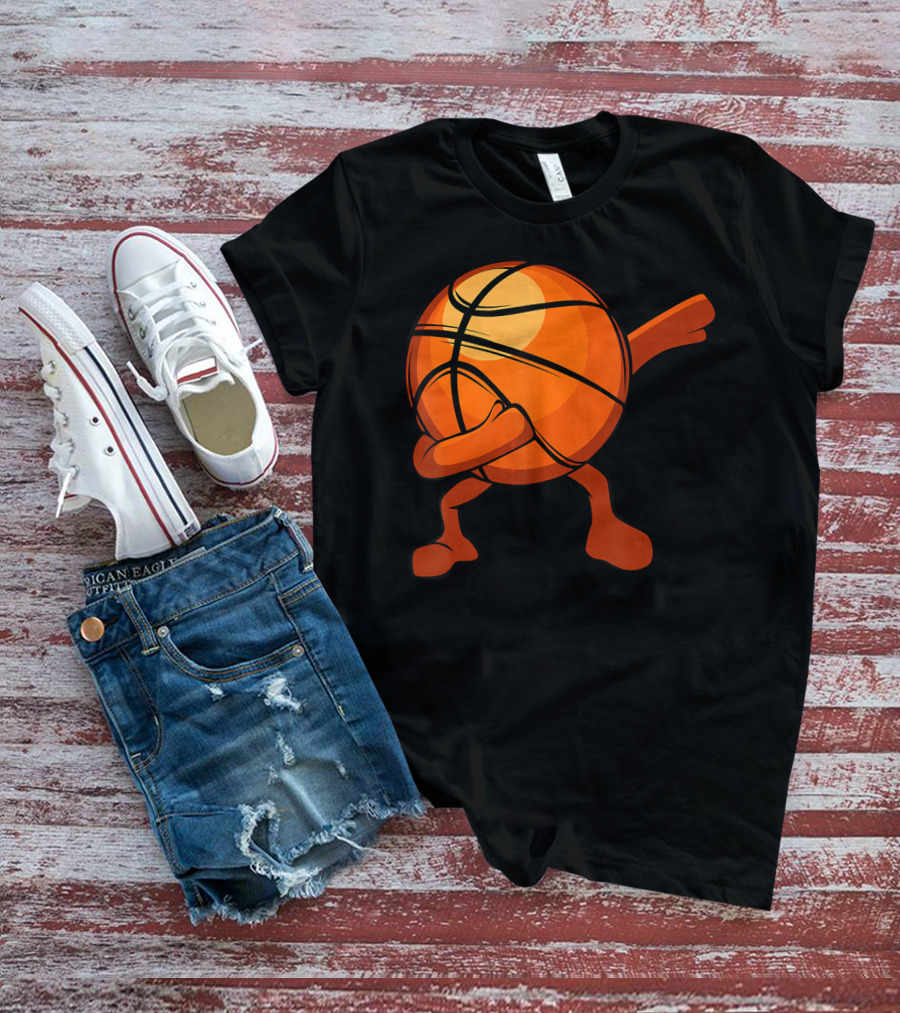 Funny Dabbing Basketball Cartoon Character Player Legend T-Shirt
