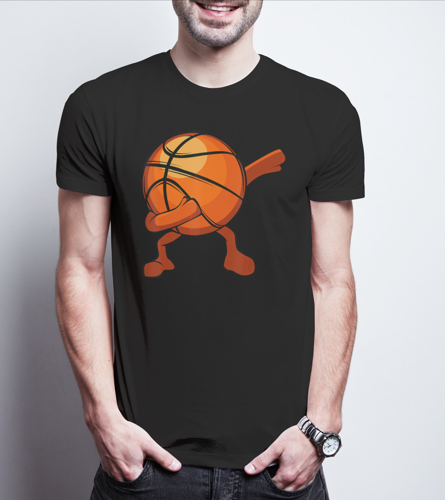 Funny Dabbing Basketball Cartoon Character Player Legend T-Shirt