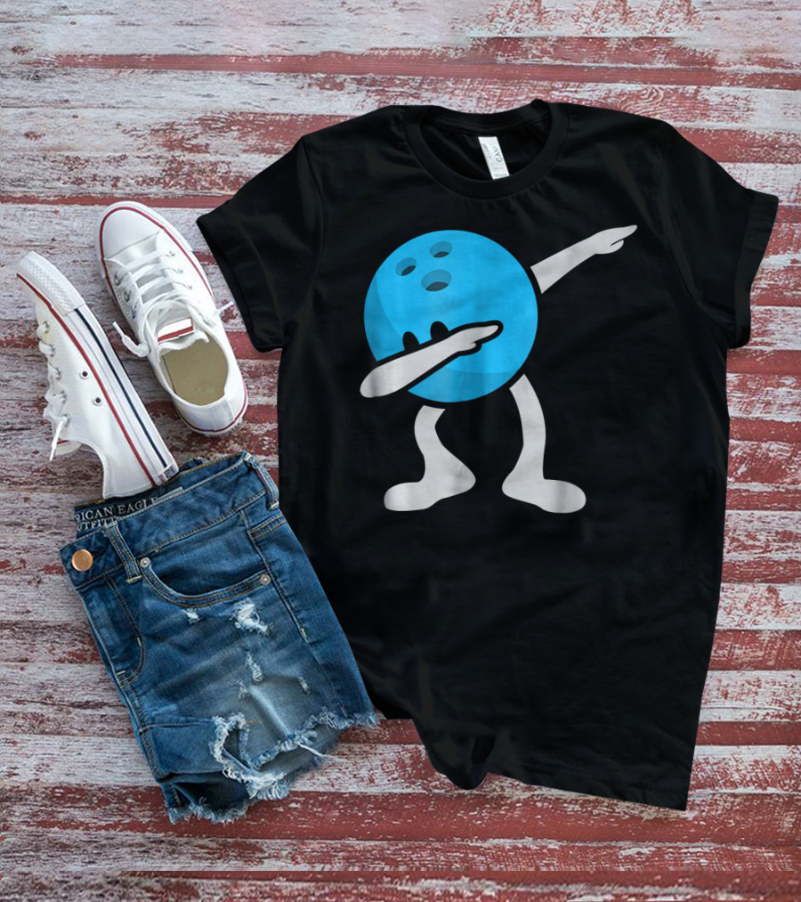 Dabbing Bowling Birthday Party Bowl Ball Dance T-Shirt