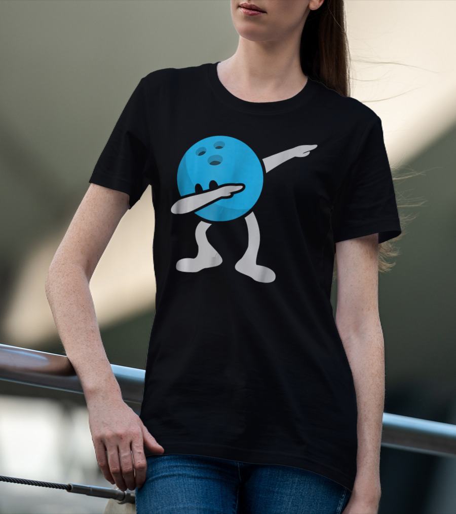 Dabbing Bowling Birthday Party Bowl Ball Dance T-Shirt