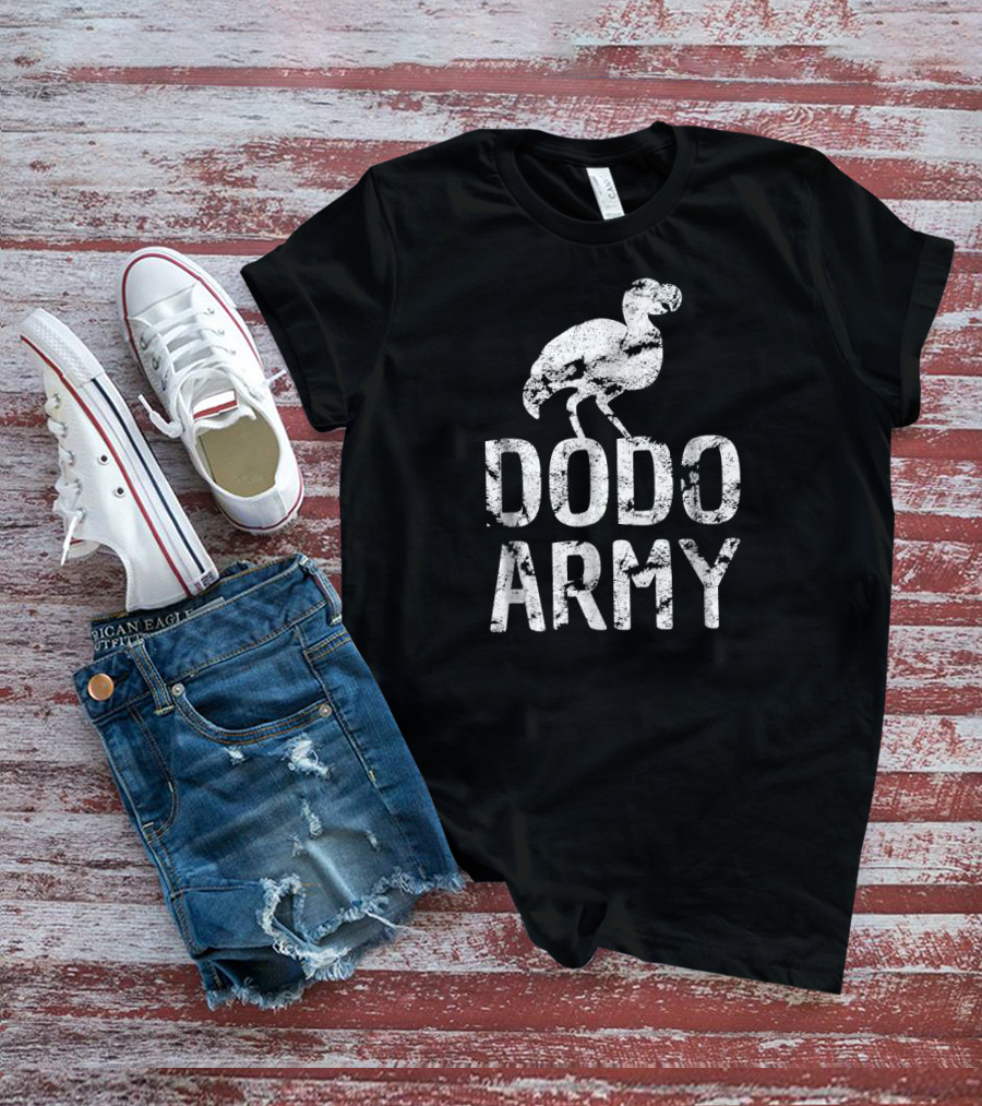 Dodo Army Vintage Style Distressed Look T-Shirt