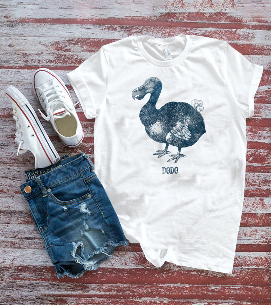 Dodo Bird Classic Illustration With Text T-Shirt
