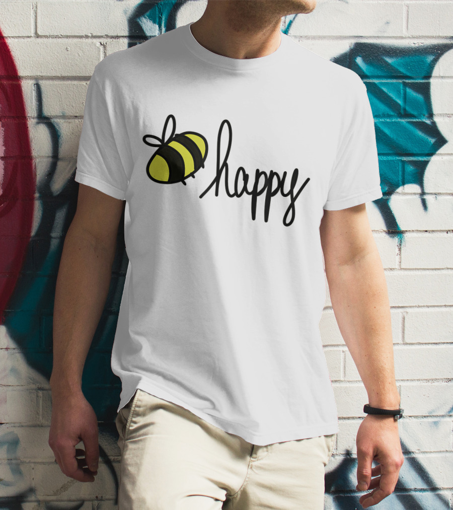 Happy Doodle Bee Handrawn T-Shirt
