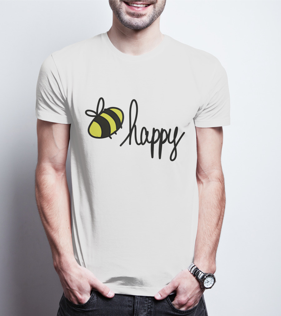 Happy Doodle Bee Handrawn T-Shirt