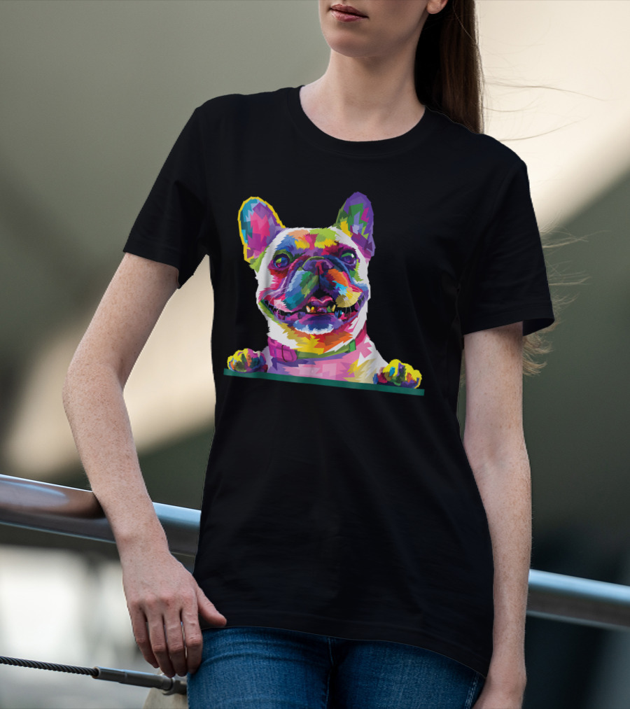 French Bulldog Colorful Dog Pop T-Shirt