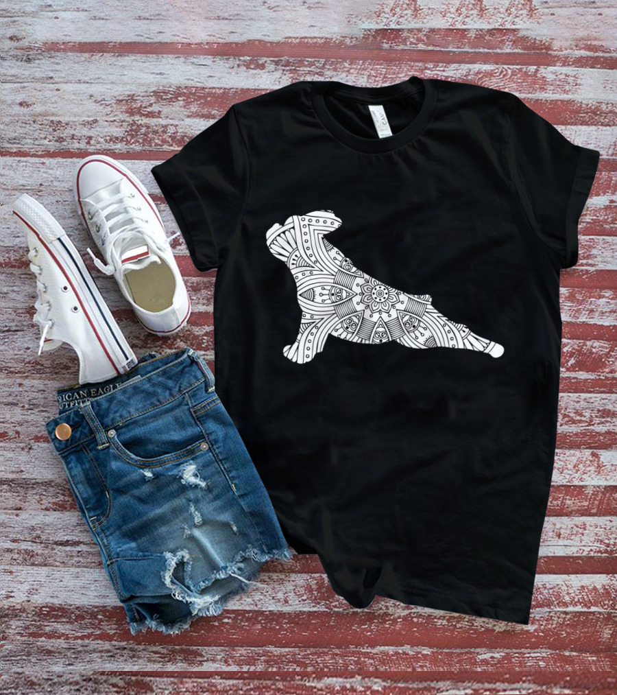 French Bulldog Yoga Mandala T-Shirt