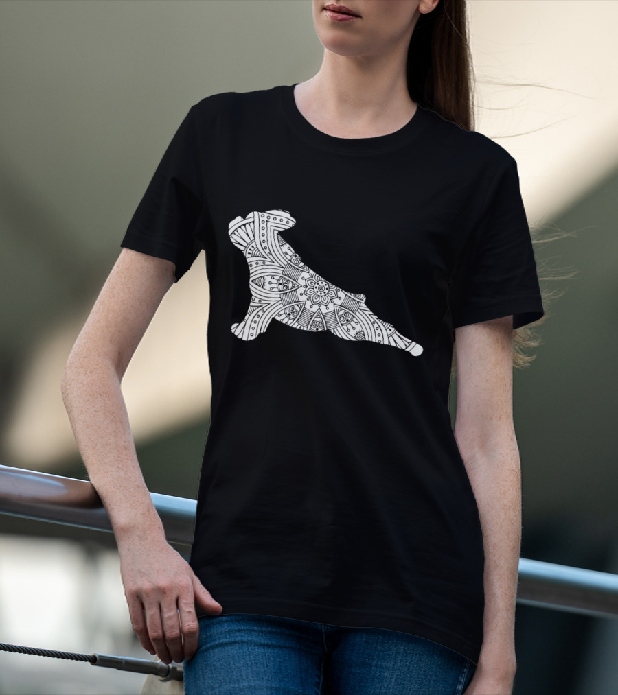 French Bulldog Yoga Mandala T-Shirt