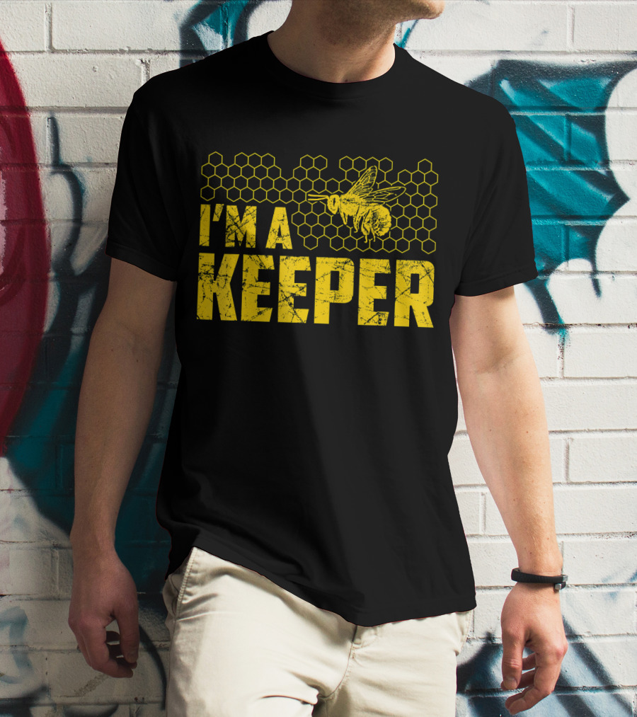 I'm A Keeper Beekeeping Honeycomb Bee T-Shirt