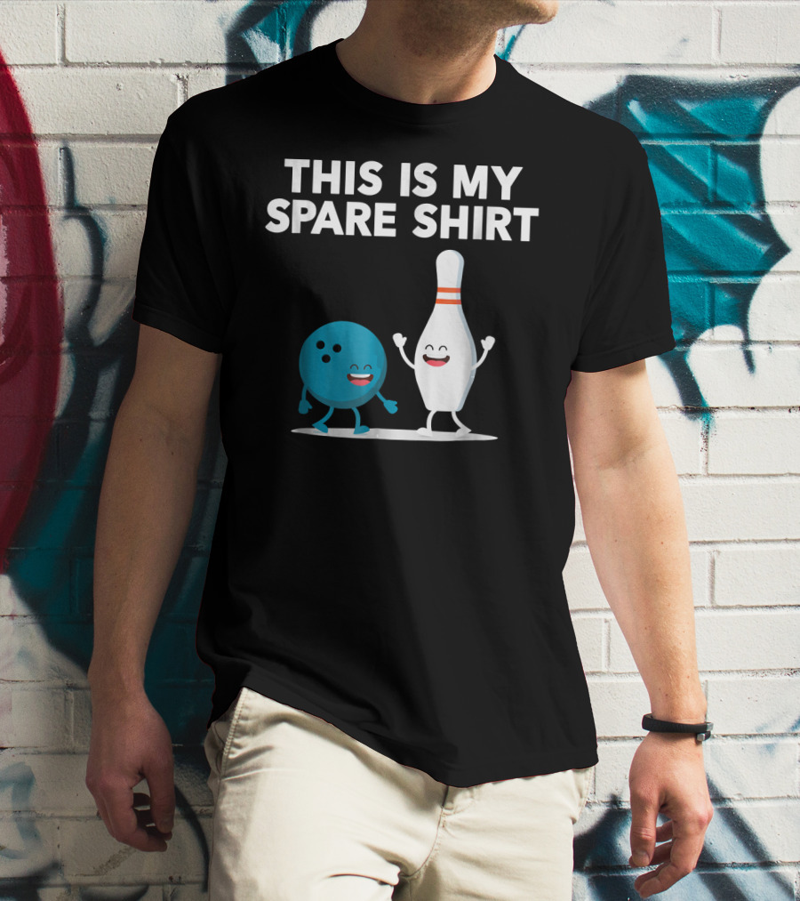 This Is My Spare Shirt Funny Bowling Pin And Ball T-Shirt