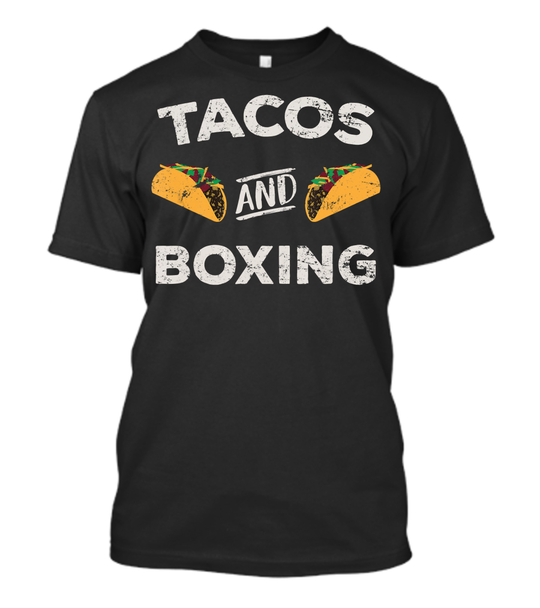 Tacos And Boxing Distressed Gym Boxer T-Shirt