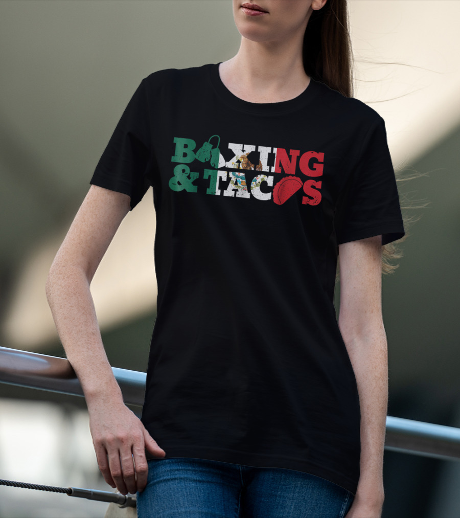 Boxing And Tacos Mexico Mexican Funny T-Shirt