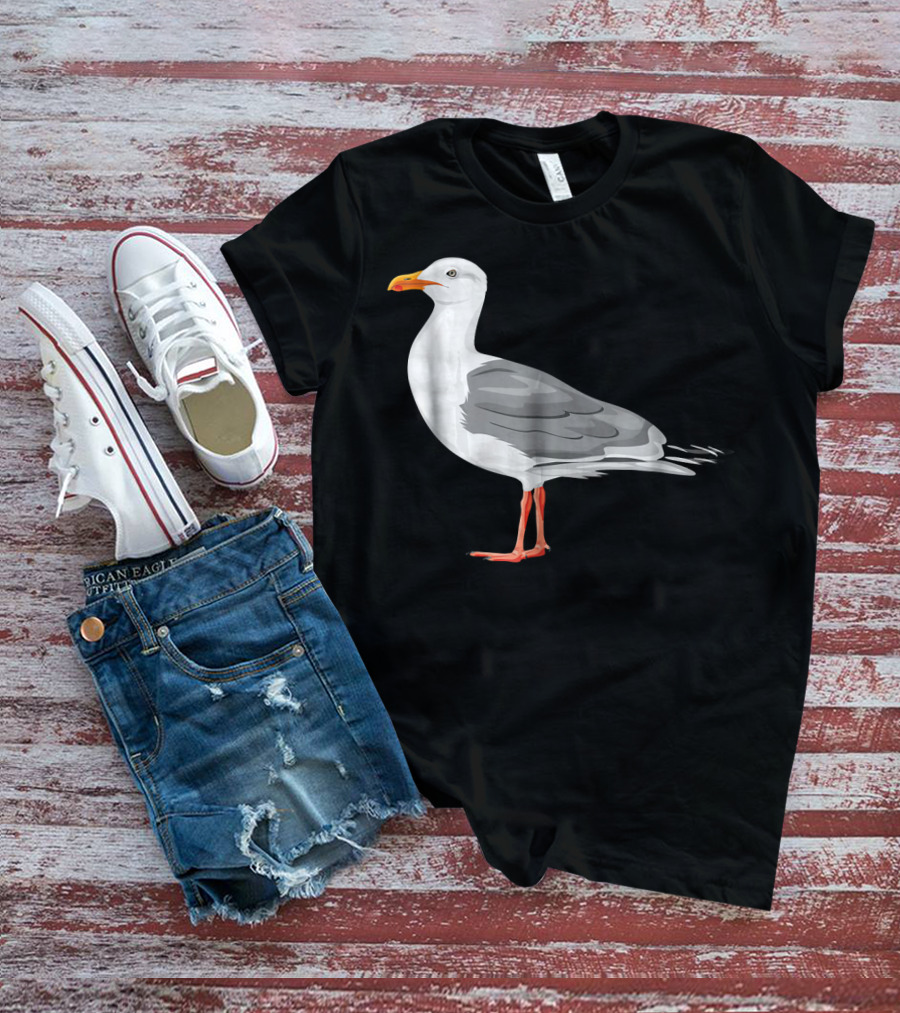 Funny Seagull Ocean Lover Coastal Bird T-Shirt