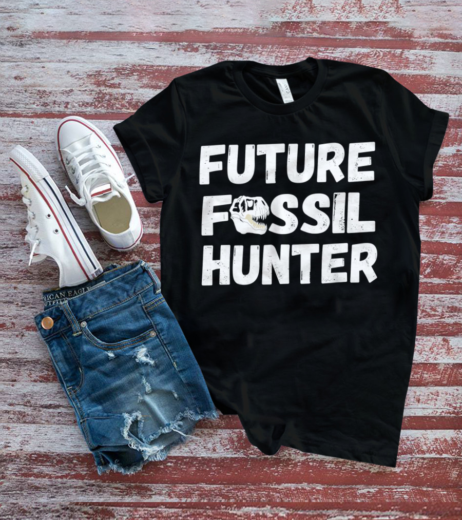 Future Fossil Hunter Dinosaur Archeologist T-Rex Skull T-Shirt
