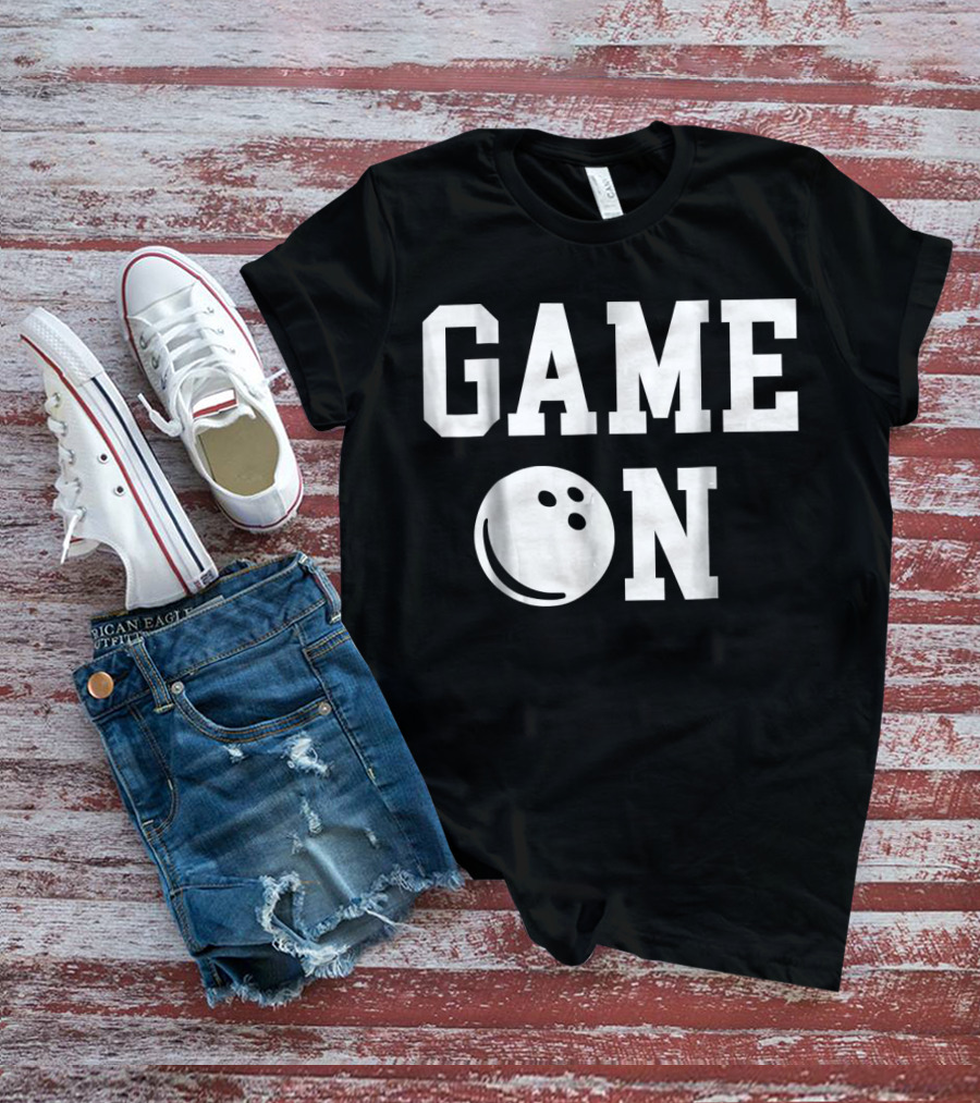 GAME ON Bowling Ball Icon Strike T-Shirt