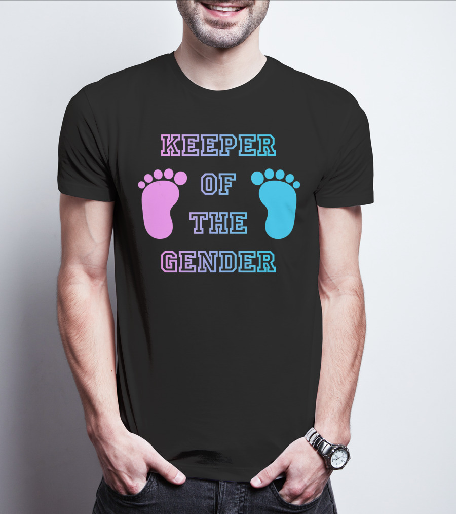 Keeper Of The Gender Pink Blue Footprints T-Shirt