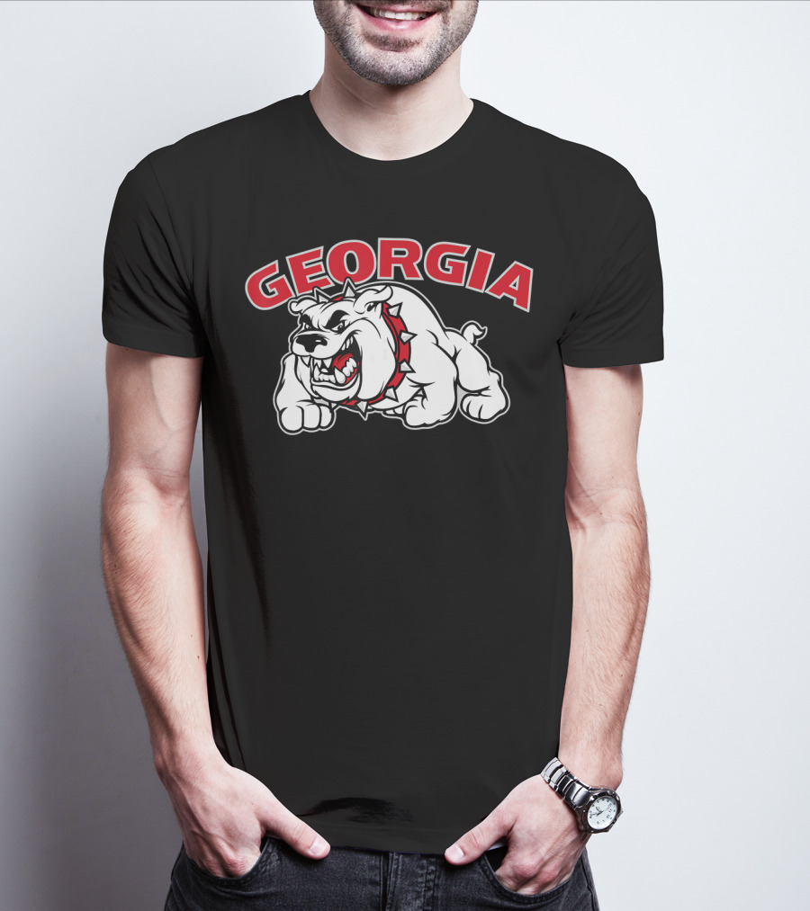 Georgia Bulldogs Aggressive Mascot Bulldog T-Shirt