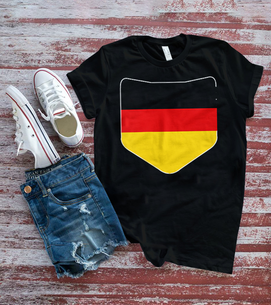 Germany Flag Pocket Print Country Emblem German Colors T-Shirt