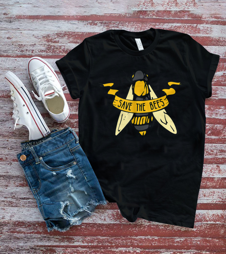 Save The Bees Fight Climate Change Global Warming T-Shirt