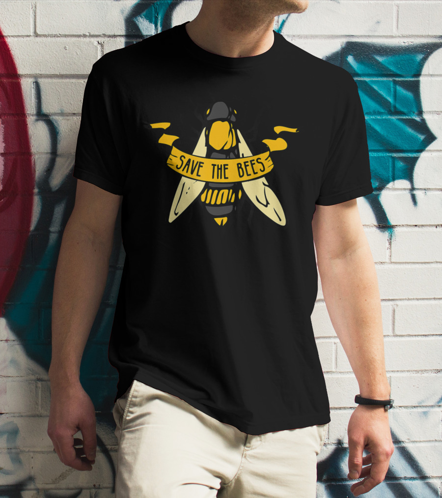 Save The Bees Fight Climate Change Global Warming T-Shirt