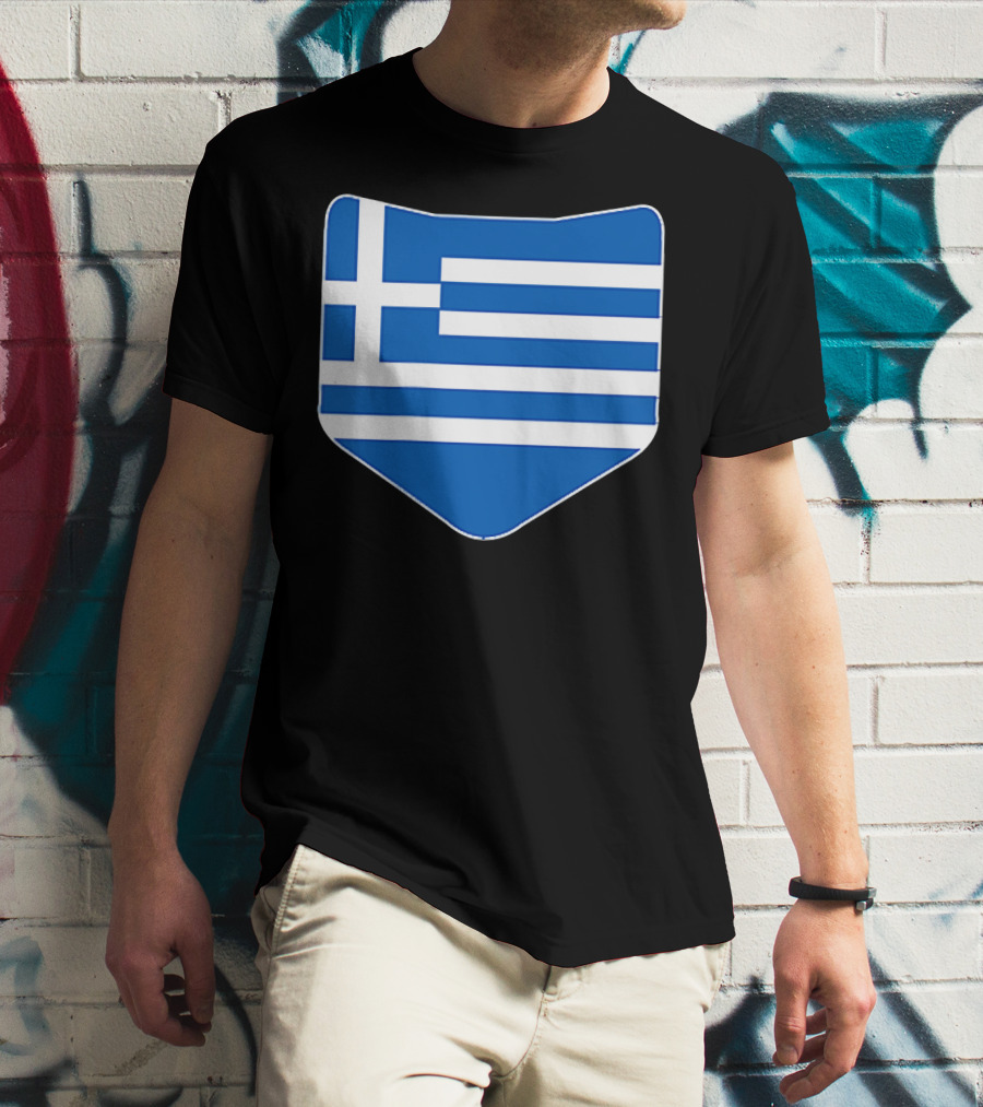 Greece Flag Shield Emblem T-Shirt