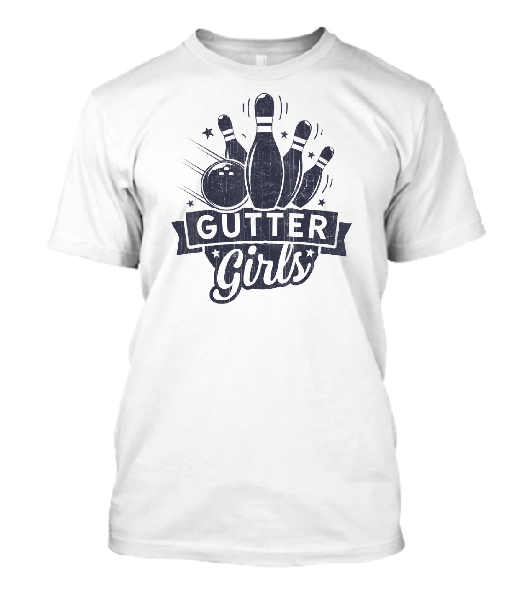 Gutter Girls Bowling Pin Strike Kids Bowle T-Shirt