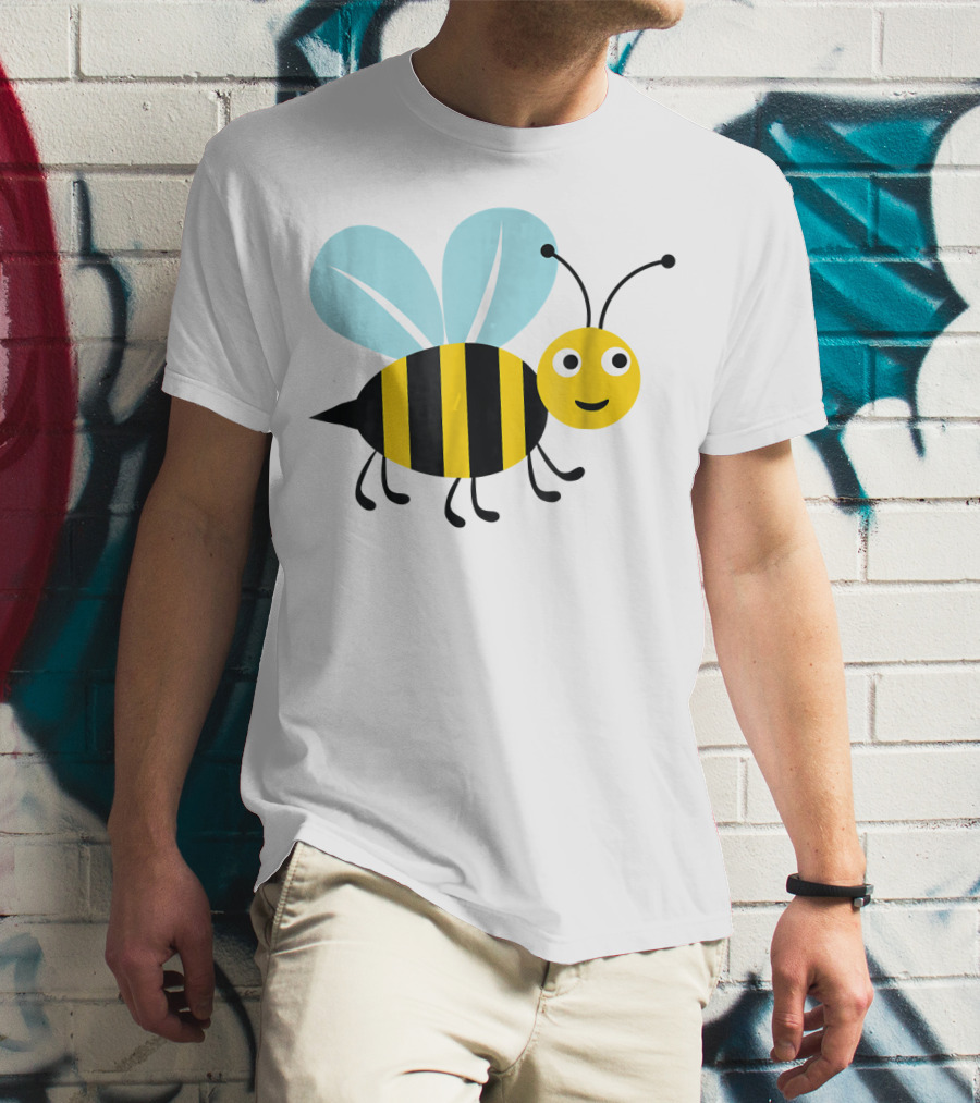 Happy Honey Bee Cute Cartoon T-Shirt