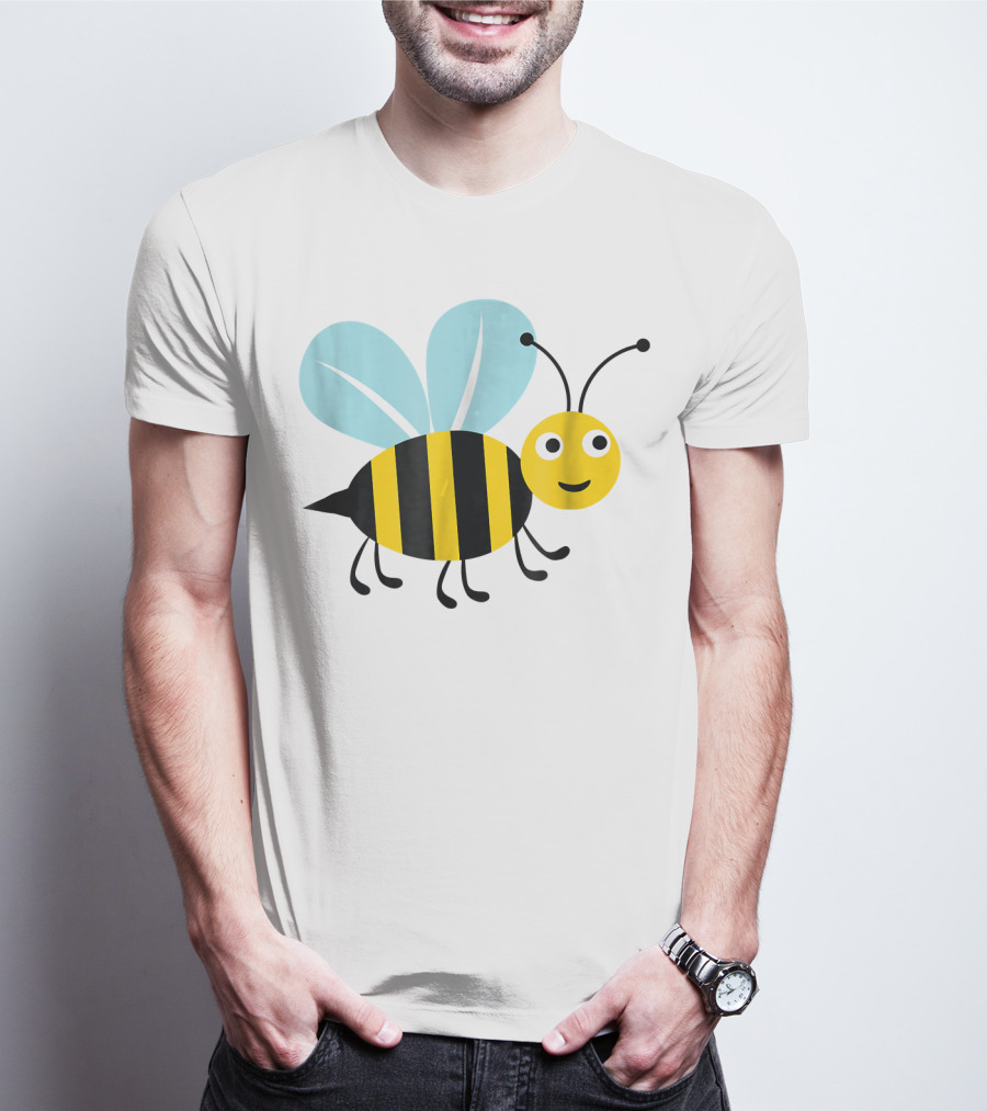 Happy Honey Bee Cute Cartoon T-Shirt