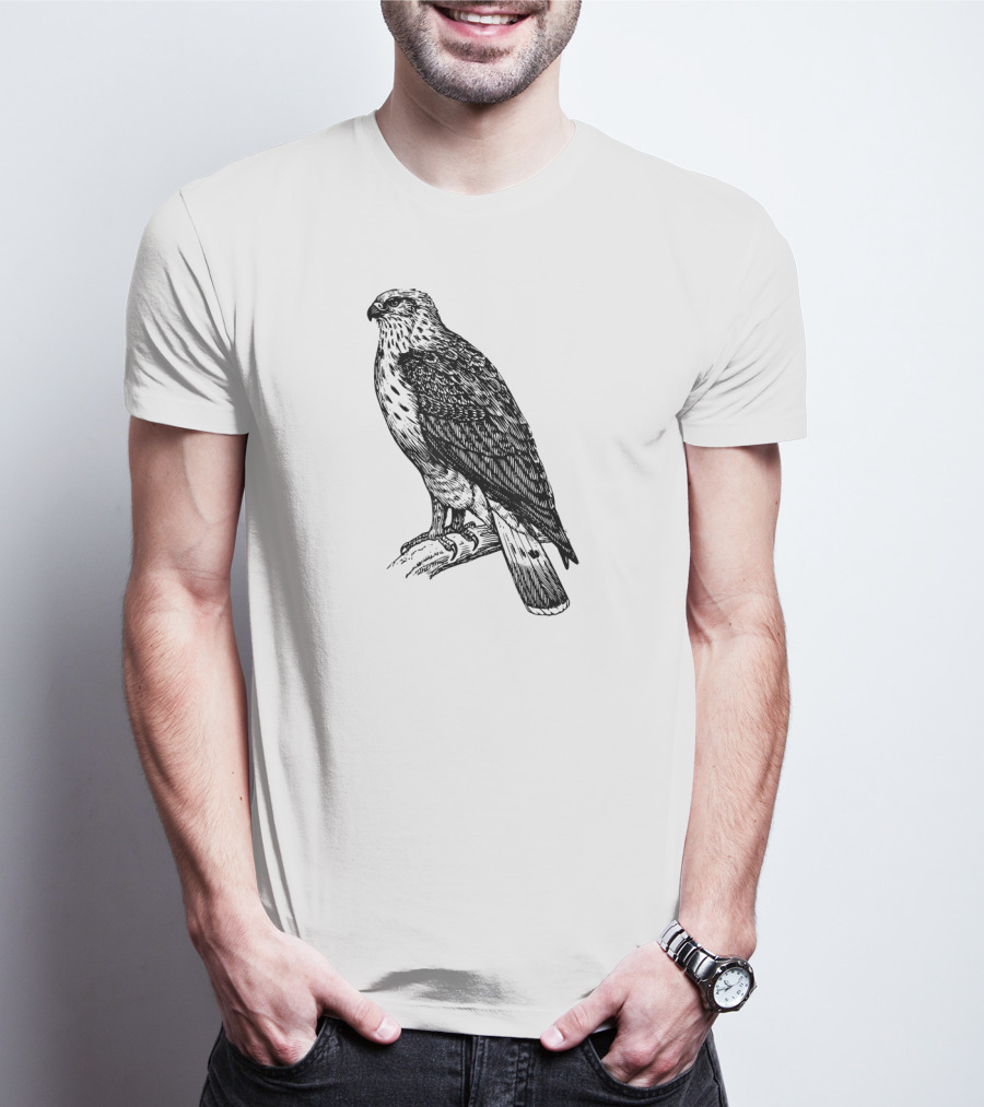Hawk Ornithology Black Bird T-Shirt