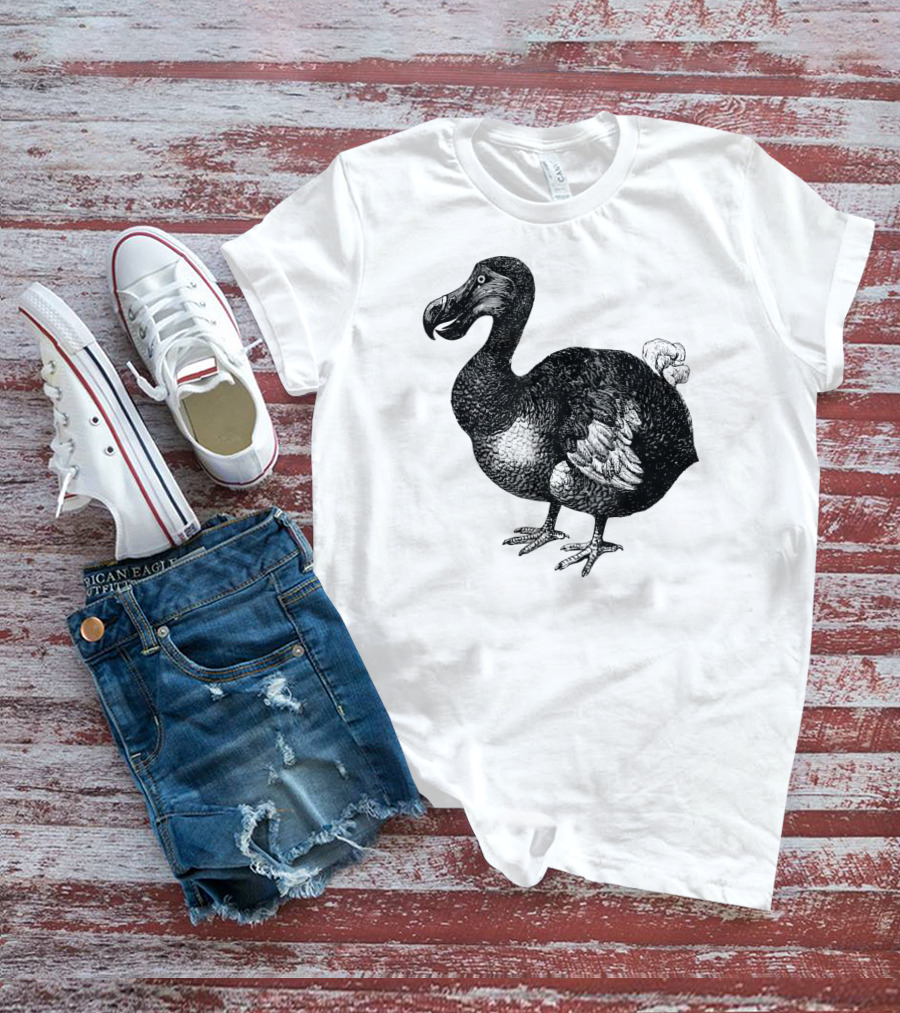 Dodo Bird Ornithology Black Line T-Shirt