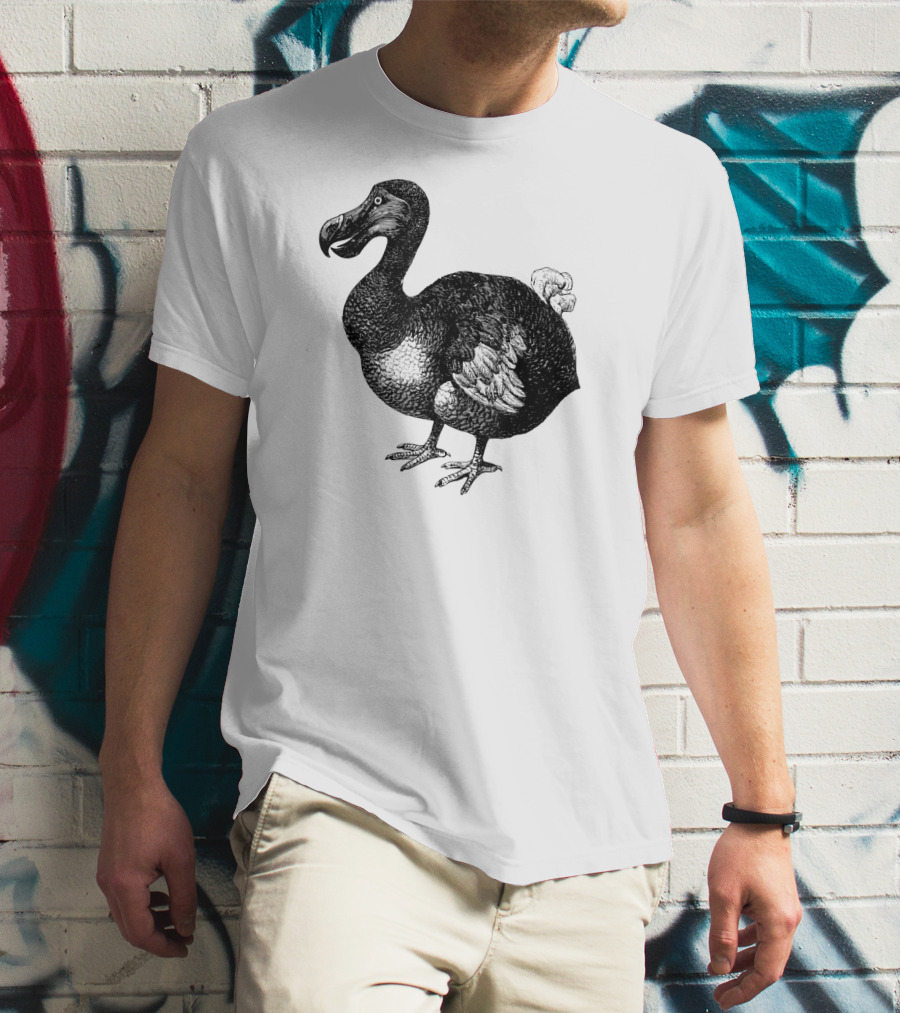 Dodo Bird Ornithology Black Line T-Shirt